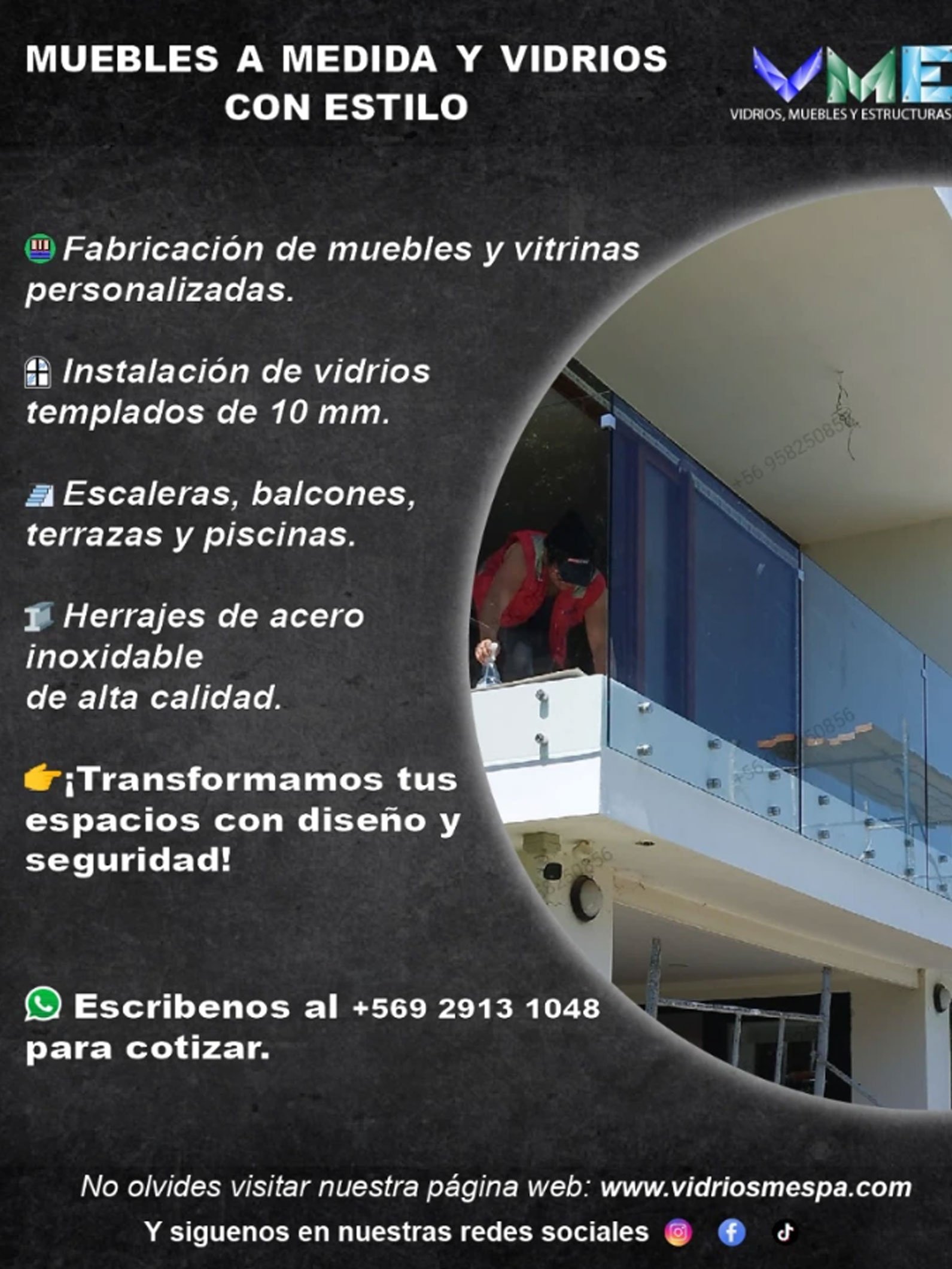 Proyecto de Vidrios Mespa publicado en Instagram